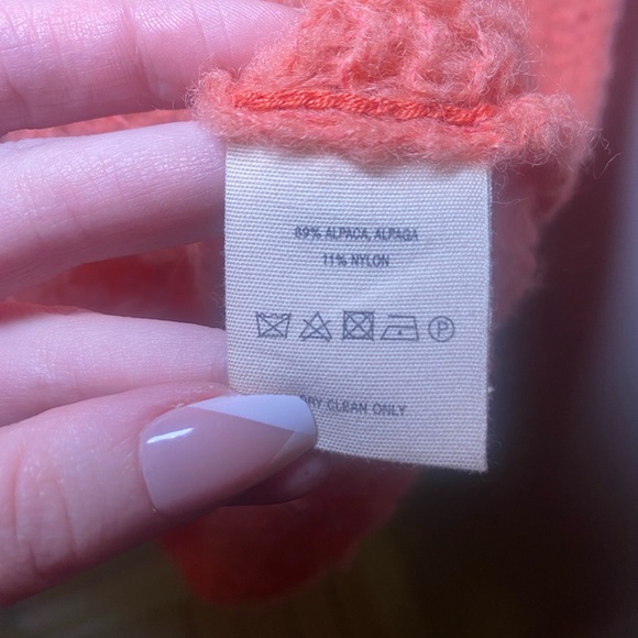 Cozy Orange Knit Sweater Anthropologie Meadow Rue - Picture 7 of 8